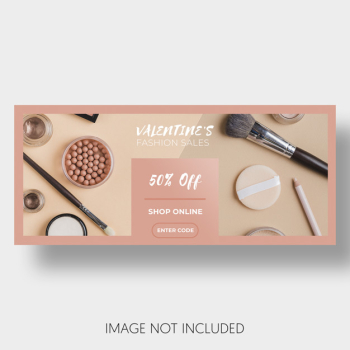 Banner template sales valentine's day Free Psd Banner template sales valentine's day Free Psd
