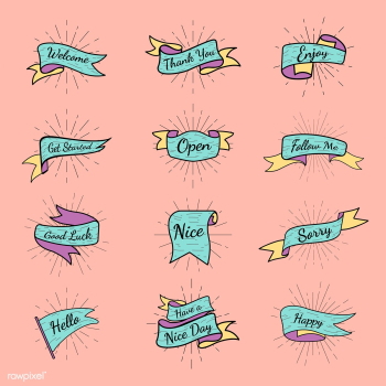 Banner text badges collection | Free stock vector - 575021 Banner text badges collection | Free stock vector - 575021