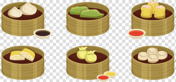 Baozi Dim sum Stuffing Mooncake Asian cuisine, Characteristic steamed stuffed bun transparent background PNG clipart