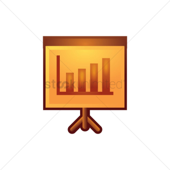 Bar graph on presentation board Bar graph on presentation board