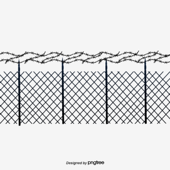 Barbed Wire Fence, Black, Hand Painted, Barbed Wire PNG and Vector ...