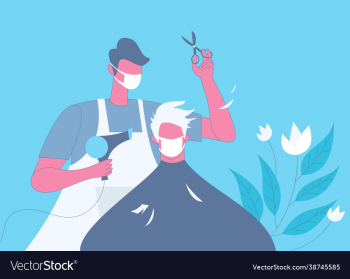 barber making haircut concept barber making haircut concept