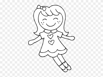 Barbie Doll Clipart Black And White - Baby Doll Clip Art