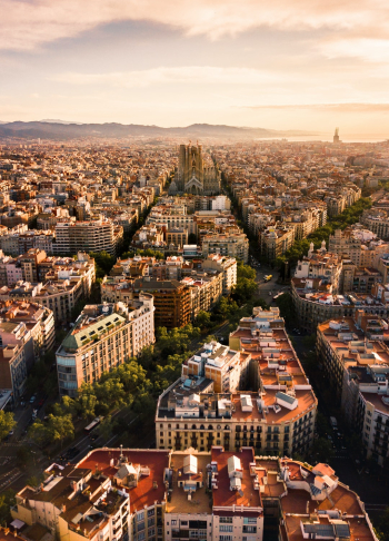 Barcelona at sunrise Barcelona at sunrise