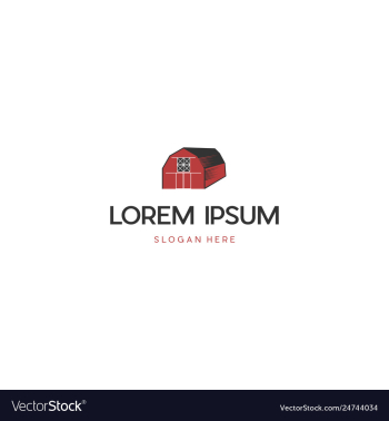 Barn farm build creative logo design vector image