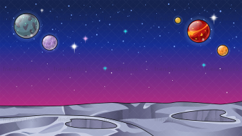Barren Alien World Space Background Cartoon Clipart Vector ...