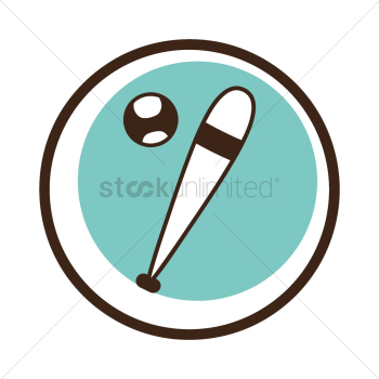 Baseball bat with ball Baseball bat with ball