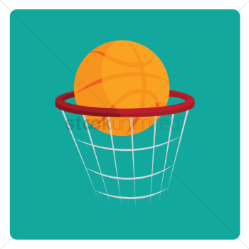 Basketball and hoop net Basketball and hoop net