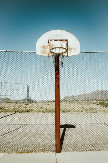 basketball hoop near fence basketball hoop near fence