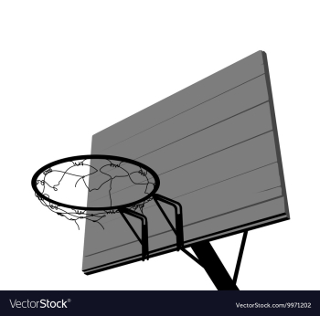 Basketball hoop silhouette vector image Basketball hoop silhouette vector image