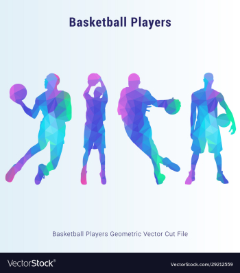 basketball players geometric pack