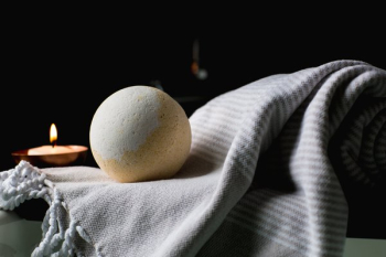Bath Bomb On Towel Bath Bomb On Towel