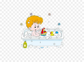Bathing Bubble bath Vector graphics Shower Illustration - cute baby shower 