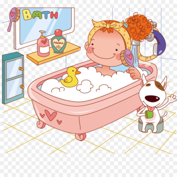 Bathing Clip art Cartoon Image Vector graphics - fun bathing 