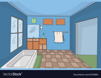 Bathroom interior vector image Bathroom interior vector image