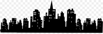 Batman Gotham City Skyline Silhouette Wall decal - city Batman Gotham City Skyline Silhouette Wall decal - city