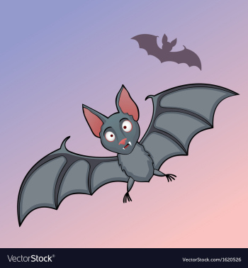 Bats cartoon in fly vector image Bats cartoon in fly vector image