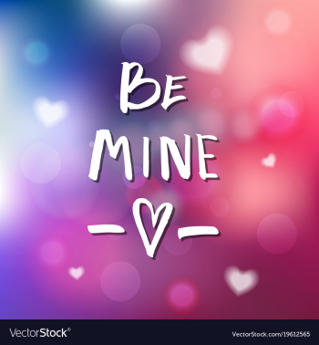 Be mine - calligraphy for invitation greeting vector image Be mine - calligraphy for invitation greeting vector image