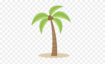 Beach Clipart Transparent Pencil And In Color Beach - Palm Tree No Background