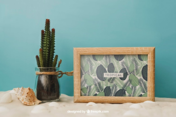Beach concept with frame Beach concept with frame