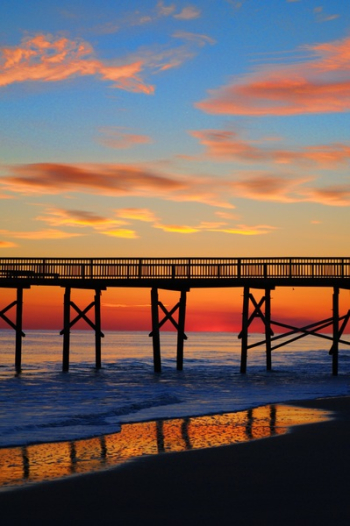 Beach Dock during Golden Hour Beach Dock during Golden Hour