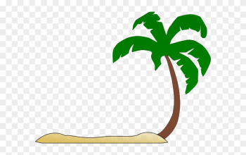 Beach - Palm Tree Beach Clip Art