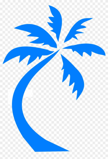 Beach, Palm Tree Palm Blue Silhouette Beach Tropi - Blue Palm Tree Logo Beach, Palm Tree Palm Blue Silhouette Beach Tropi - Blue Palm Tree Logo