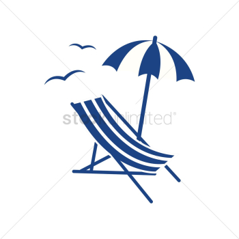 Beach parasol and lounge chair Beach parasol and lounge chair