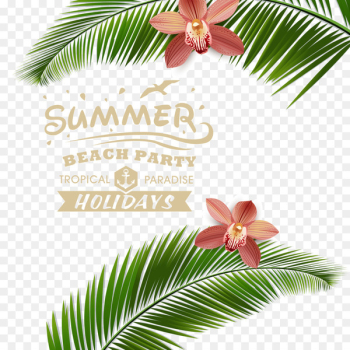 Beach Poster - Summer Beach Resort Vector material Posters Beach Poster - Summer Beach Resort Vector material Posters