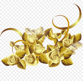 Beach rose Gold Flower - Flowers, flowers, gold roses, creative Taobao 