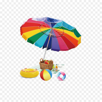Beach Summer Illustration - Parasol Beach Summer Illustration - Parasol