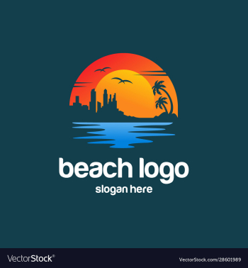 beach summer logo design