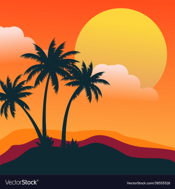 beach sunset background design template beach sunset background design template