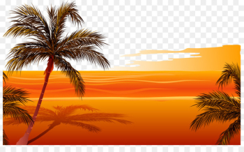 Beach Sunset Drawing Clip art - Vector sunset beach Beach Sunset Drawing Clip art - Vector sunset beach
