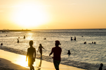 Beach Sunset Silhouettes Beach Sunset Silhouettes