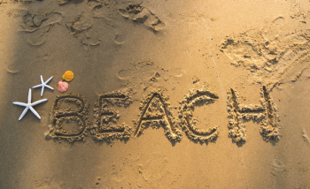Beach Text on Sand Beach Beach Text on Sand Beach