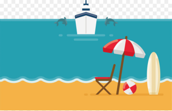 Beach Vacation Illustration - Beach vacation vector Beach Vacation Illustration - Beach vacation vector