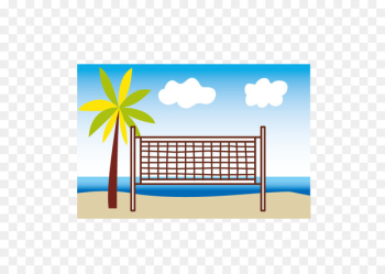 Beach volleyball Illustration - Beach volleyball net Beach volleyball Illustration - Beach volleyball net
