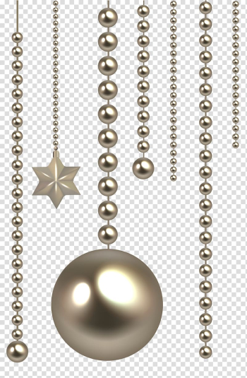 Beaded silver chimes, Bead Scalable Graphics Icon, Christmas Beads transparent background PNG clipart
