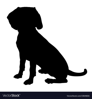 Beagle silhouette Royalty Free Vector Image - VectorStock