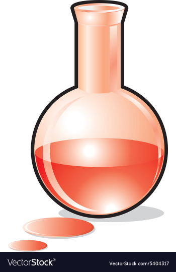 Beaker of liquid vector image Beaker of liquid vector image