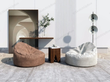 Bean Bag Living Room Set SketchUp 3D Model .skp File Download - SketchupBox Bean Bag Living Room Set SketchUp 3D Model .skp File Download - SketchupBox