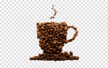 Beans put into a coffee cup transparent background PNG clipart Beans put into a coffee cup transparent background PNG clipart