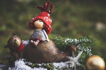 Bear And Girl Christmas Ornaments Bear And Girl Christmas Ornaments