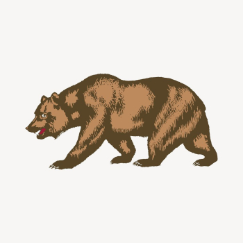 Bear clipart, wildlife illustration. Free | Free Photo - rawpixel Bear clipart, wildlife illustration. Free | Free Photo - rawpixel