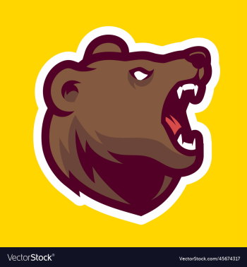 bear head cartoon character mascot bear head cartoon character mascot