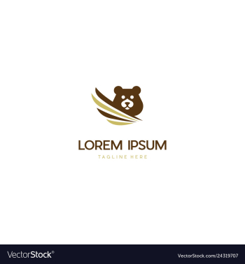 Bear nature animal creative logo design vector image Bear nature animal creative logo design vector image