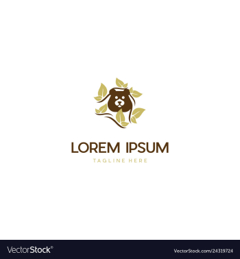Bear nature animal creative logo design vector image Bear nature animal creative logo design vector image