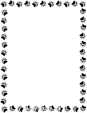 Bear Paw Print Border | Authors Purpose | Bear paw print, Page ...
