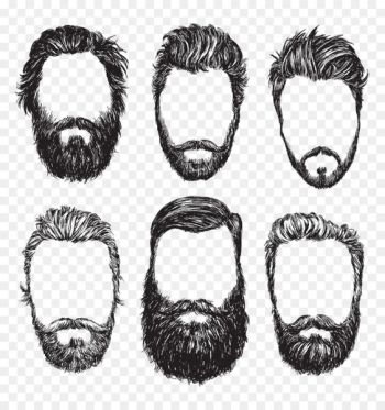 Beard Stock illustration Illustration - Black and white vector beard 